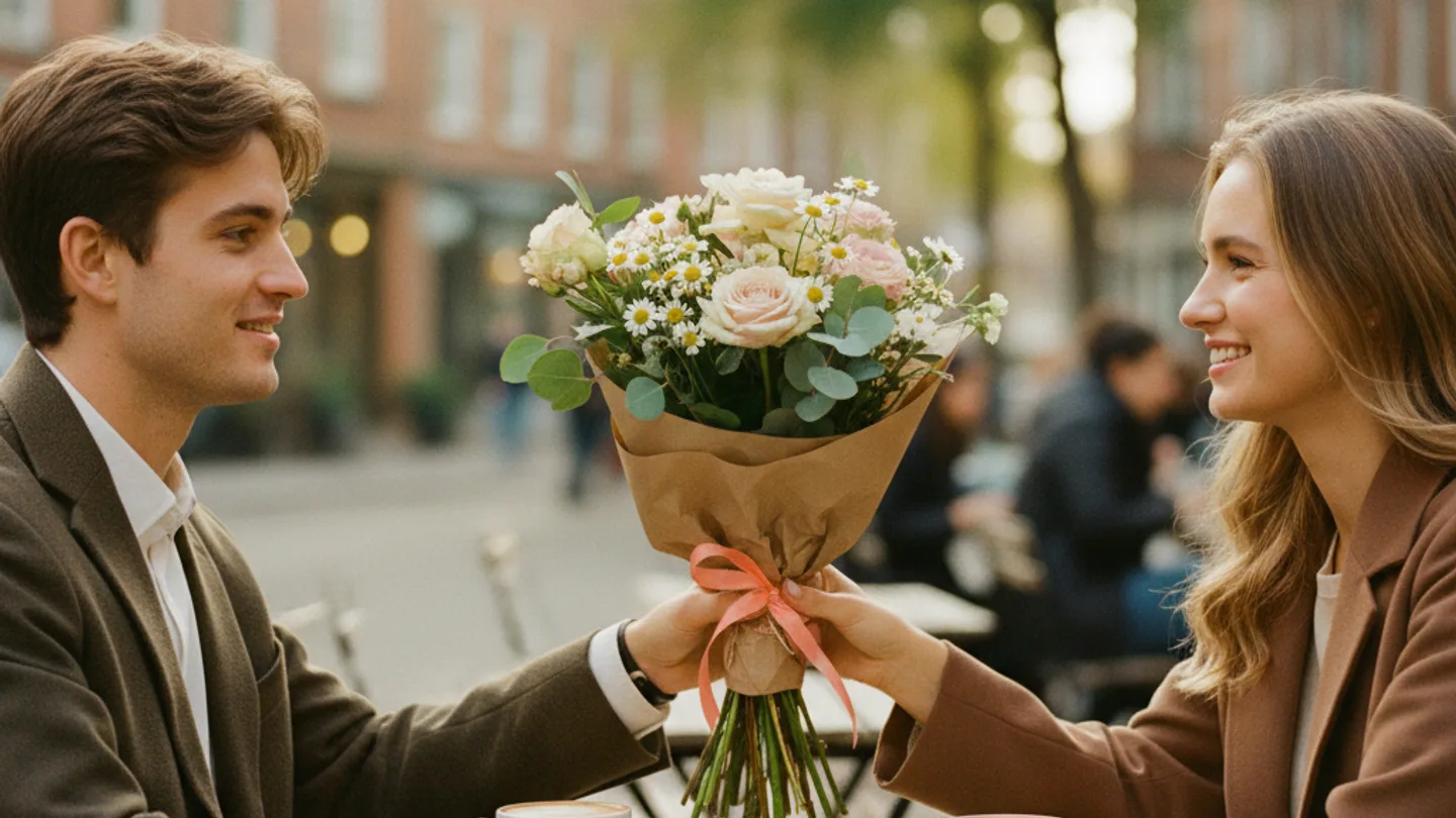 Bloemen meenemen op een eerste date: goed idee?