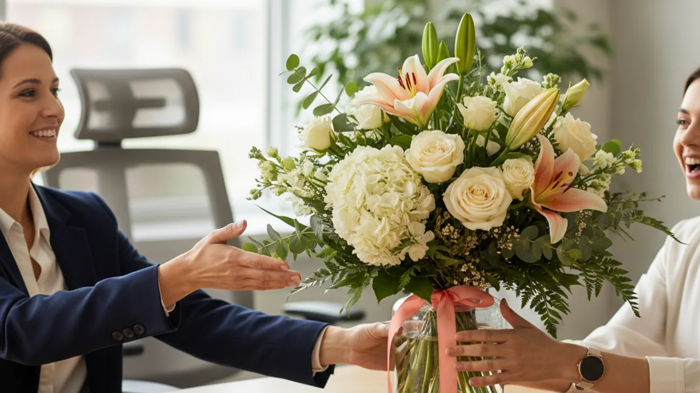 Bloemen bij een werkjubileum: representatief en persoonlijk
