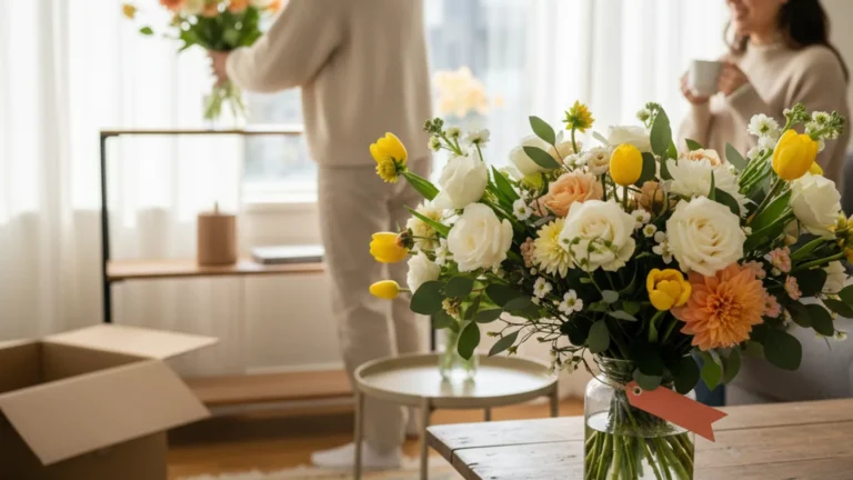 Bloemen voor een nieuwe woning: welkom thuis