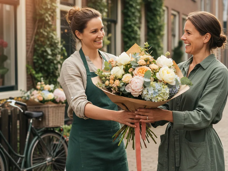 Bezorging via de lokale bloemist